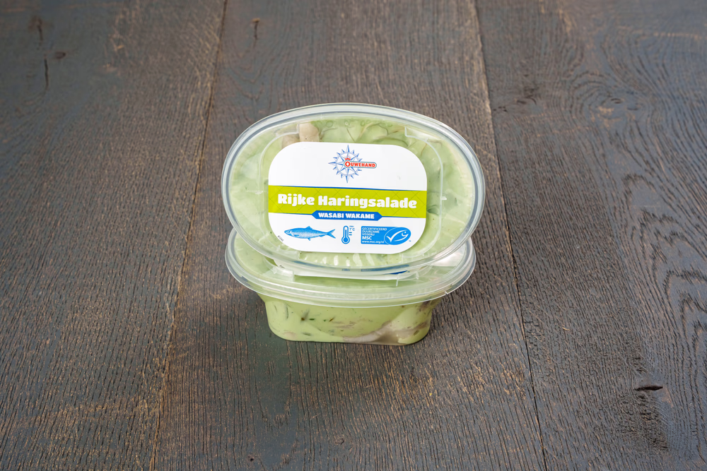 Rijke haringsalade wasabi wakame