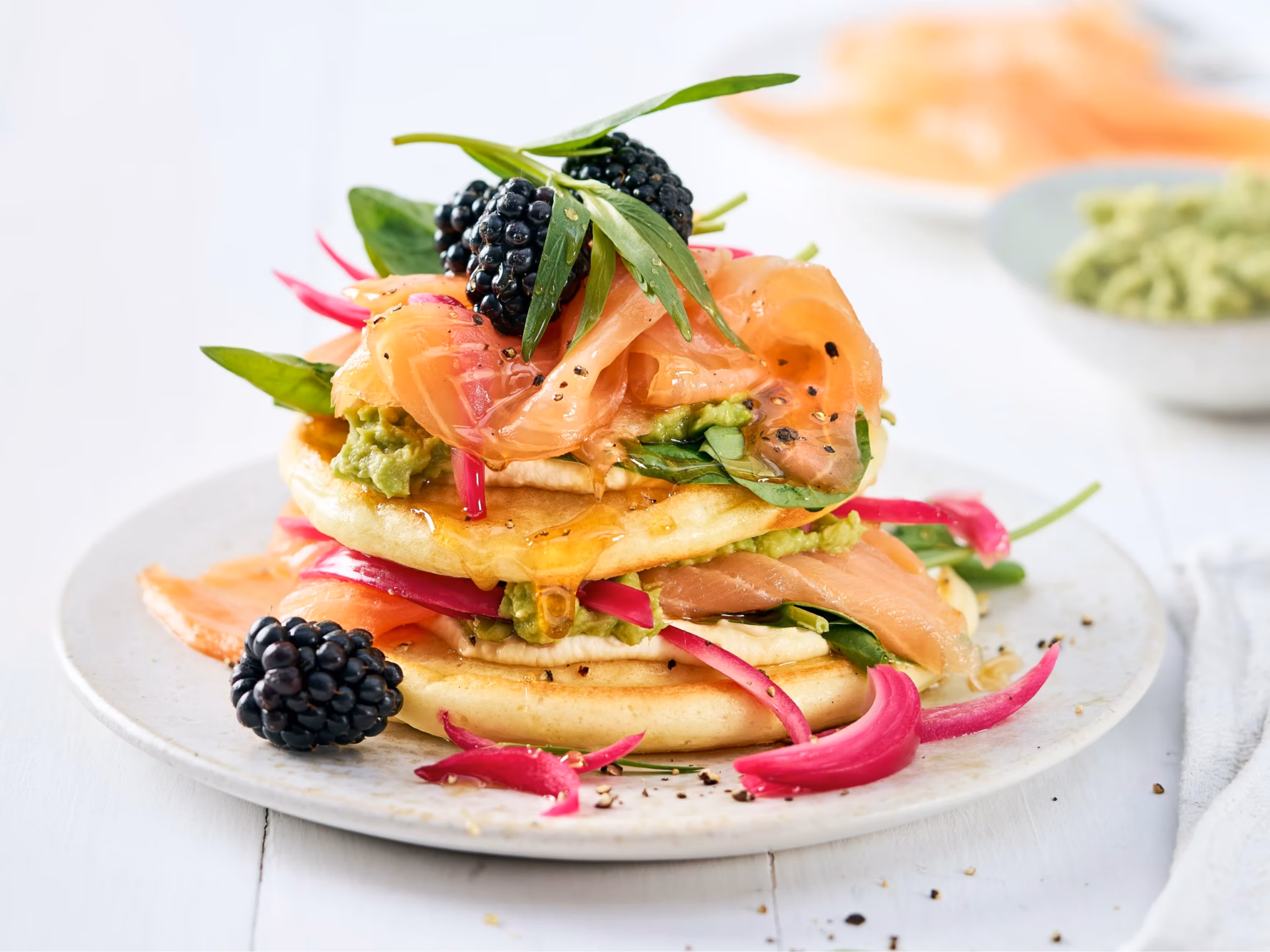 Pannenkoeken met gerookte zalm